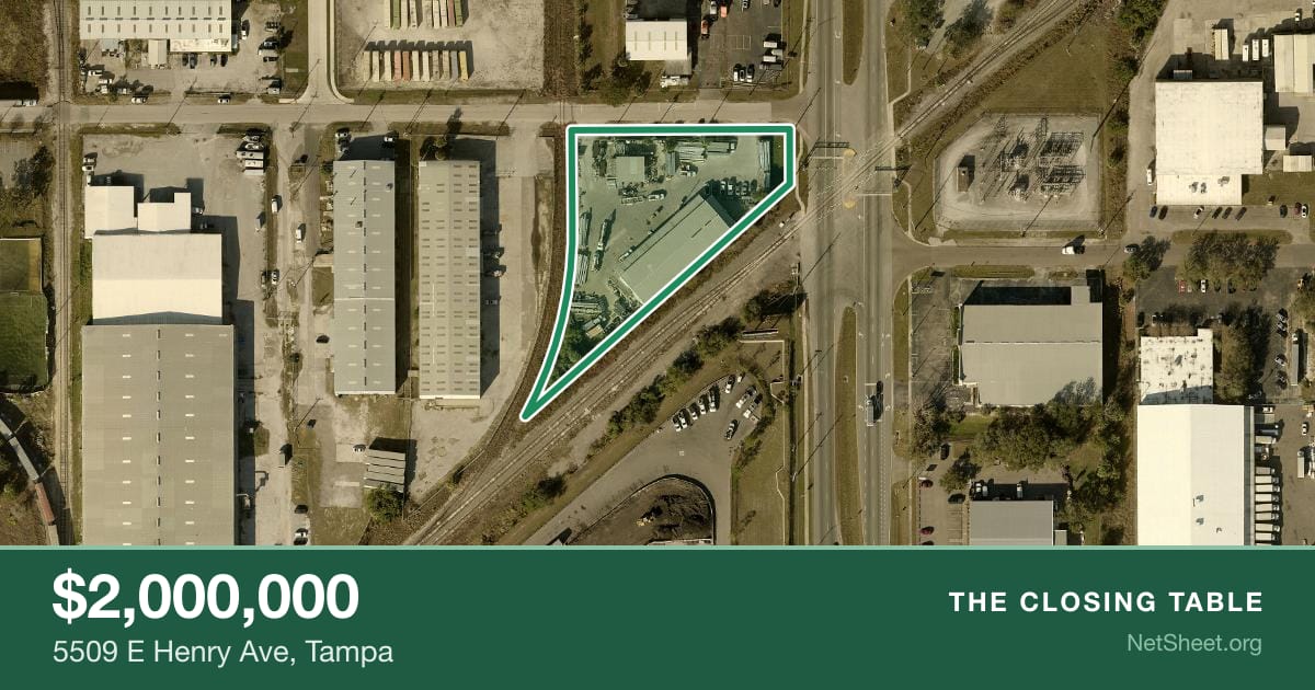 Aerial view of 5509 E Henry Ave, Tampa