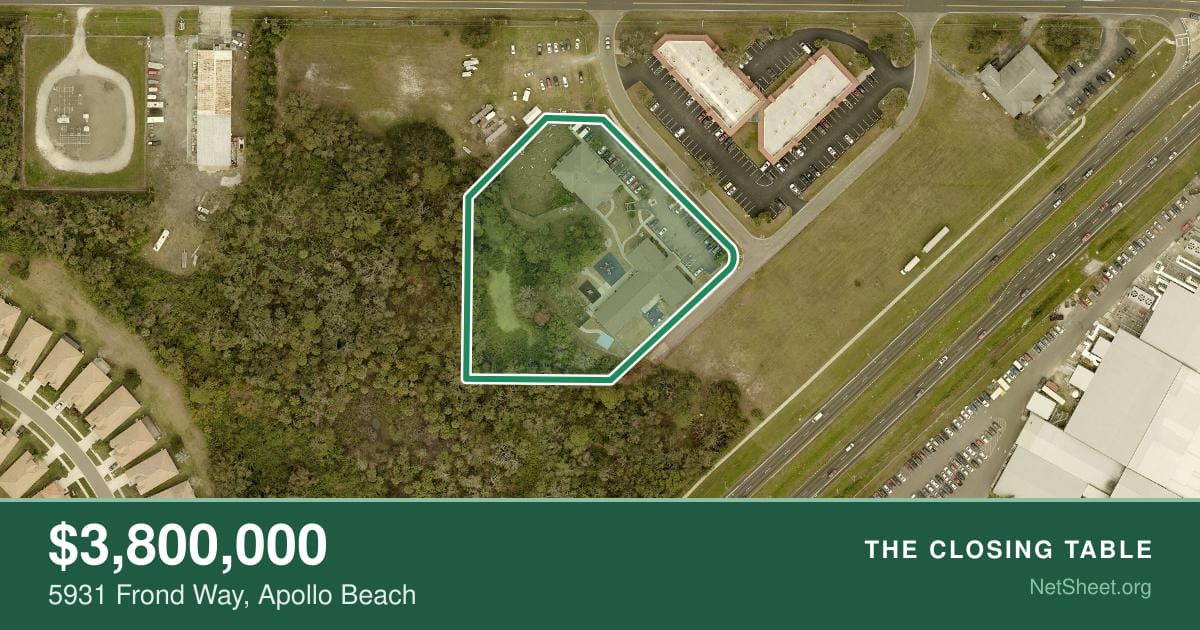 Aerial view of 5931 Frond Way, Apollo Beach