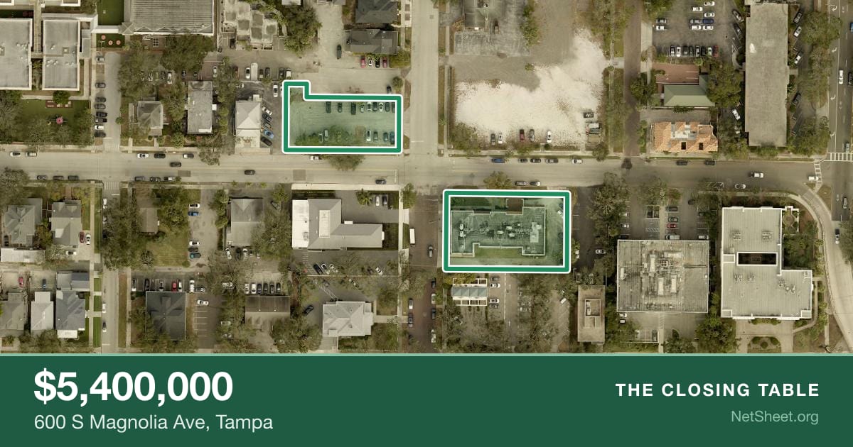 Aerial view of 600 S Magnolia Ave, Tampa