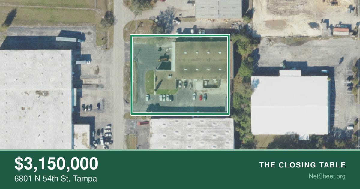 Aerial view of 6801 N 54th St, Tampa