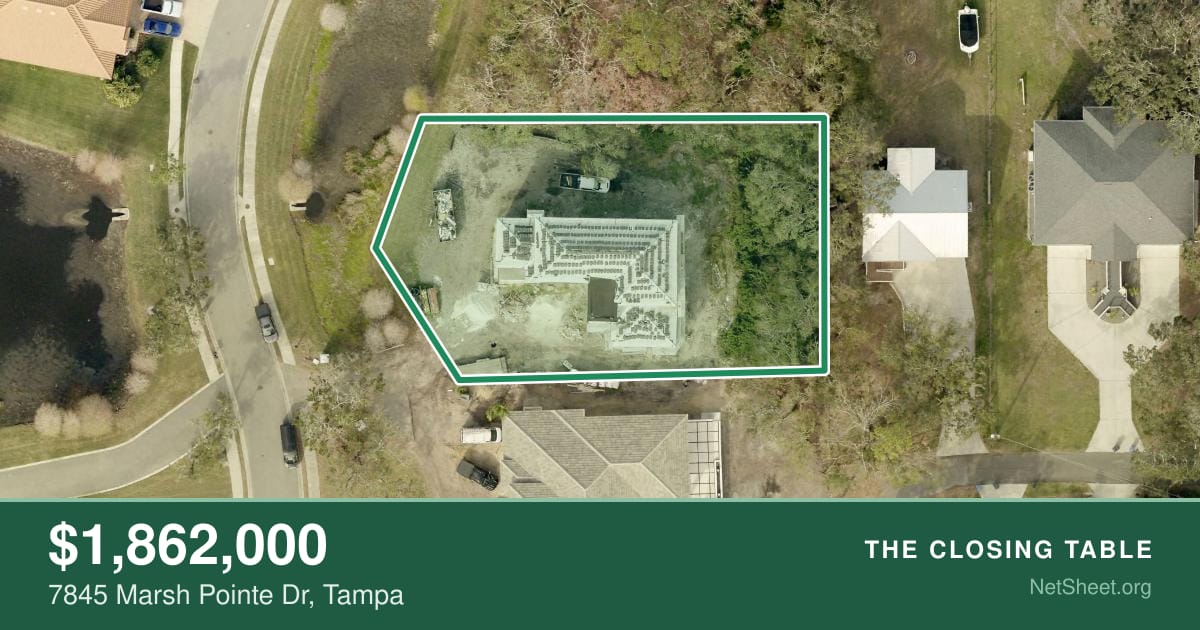 Aerial view of 7845 Marsh Pointe Dr, Tampa