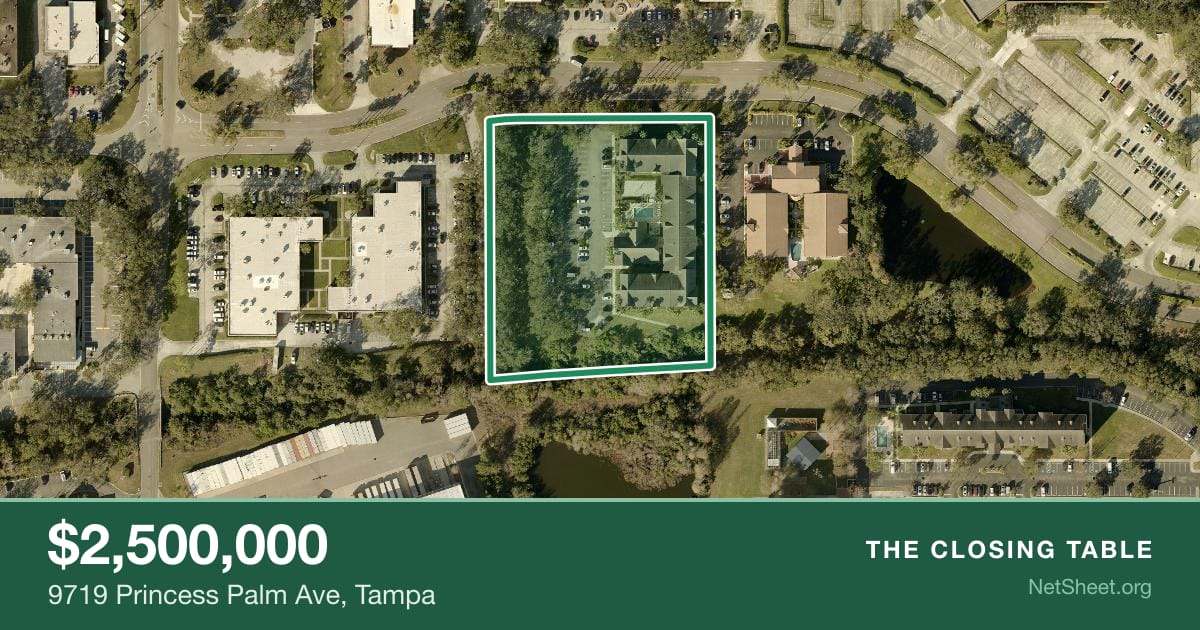 Aerial view of 9719 Princess Palm Ave, Tampa