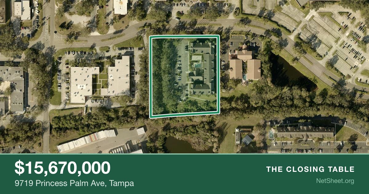 Aerial view of 9719 Princess Palm Ave, Tampa