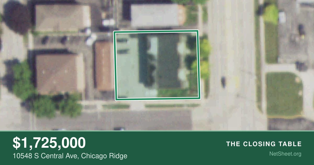 Aerial view of 10548 S Central Ave, Chicago Ridge