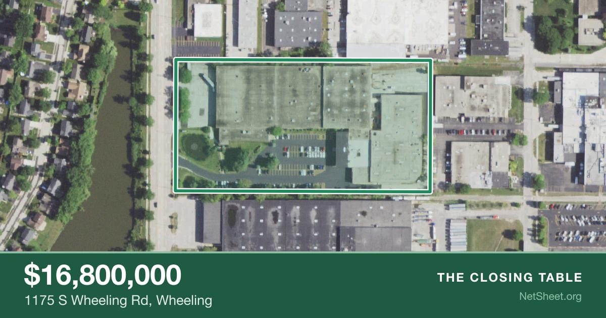 Aerial view of 1175 S Wheeling Rd, Wheeling