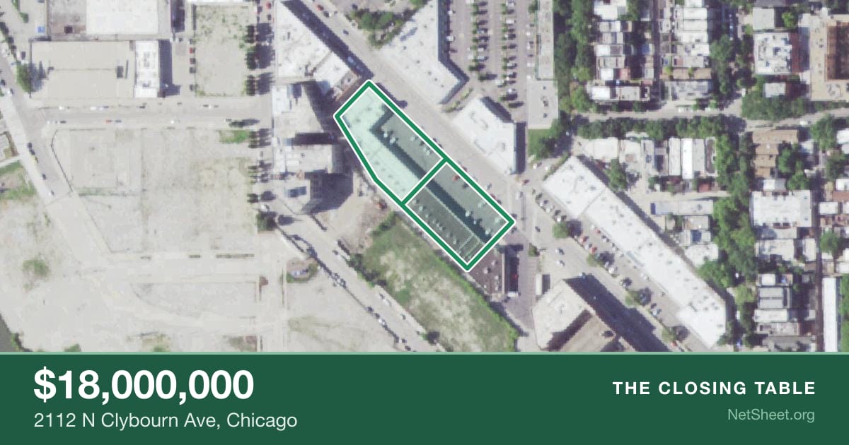 Aerial view of 2112 N Clybourn Ave, Chicago