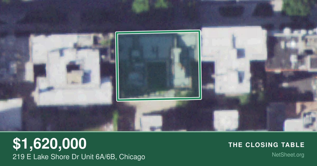 Aerial view of 219 E Lake Shore Dr Unit 6A/6B, Chicago