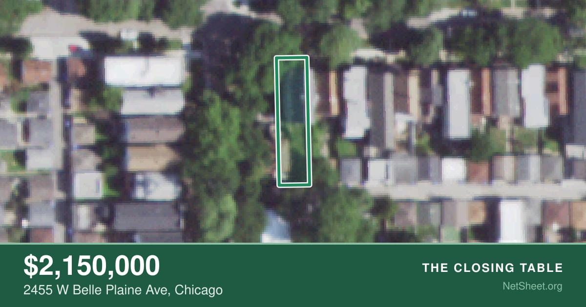 Aerial view of 2455 W Belle Plaine Ave, Chicago