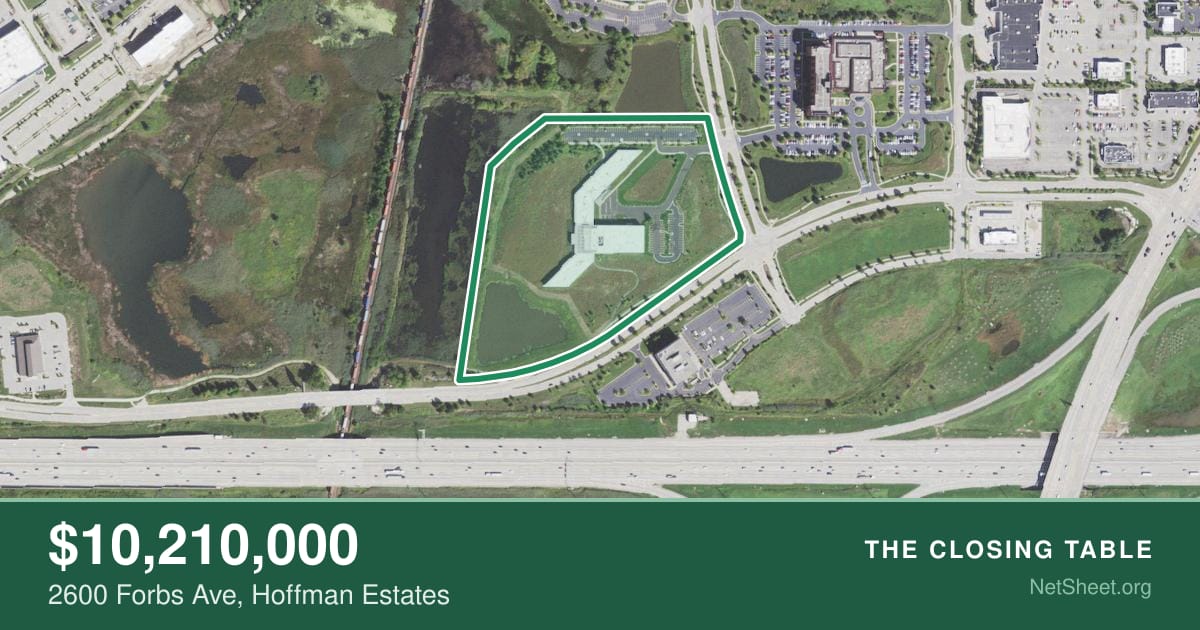 Aerial view of 2600 Forbs Ave, Hoffman Estates