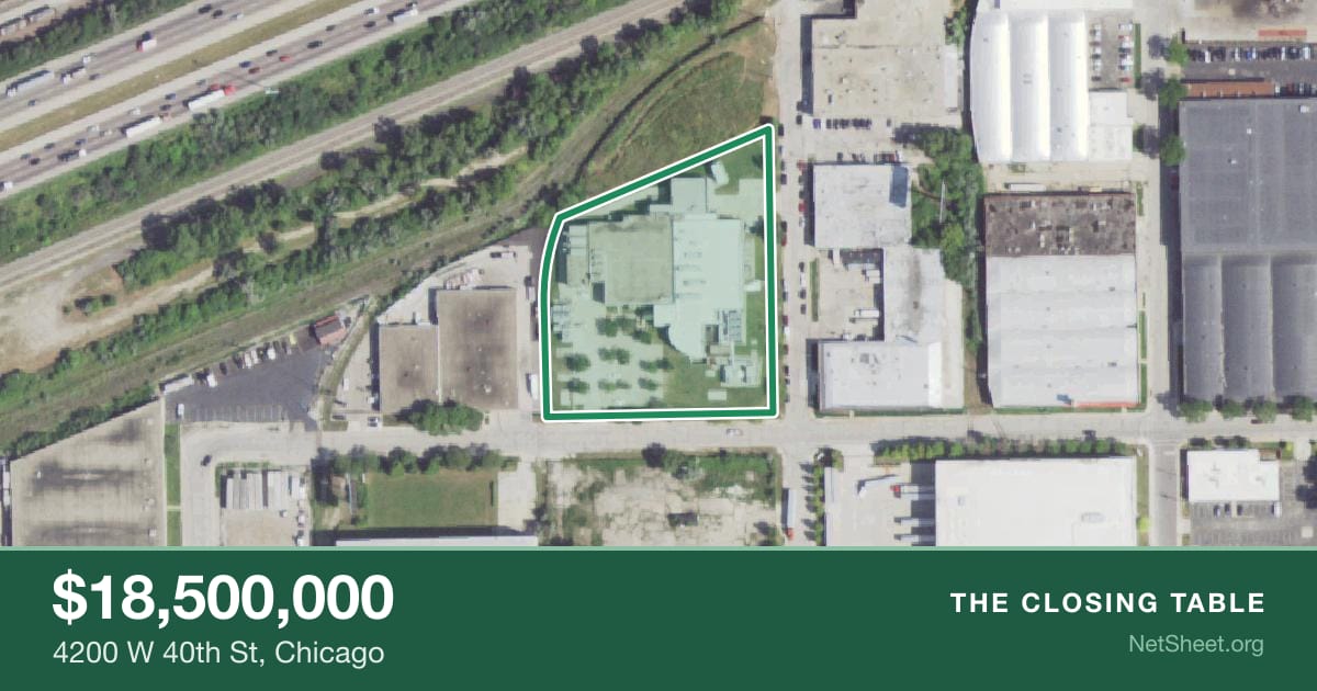 Aerial view of 4200 W 40th St, Chicago