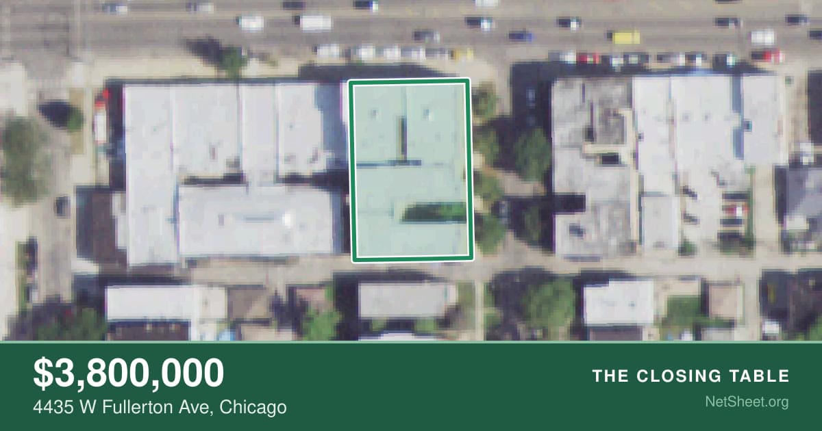 Aerial view of 4435 W Fullerton Ave, Chicago
