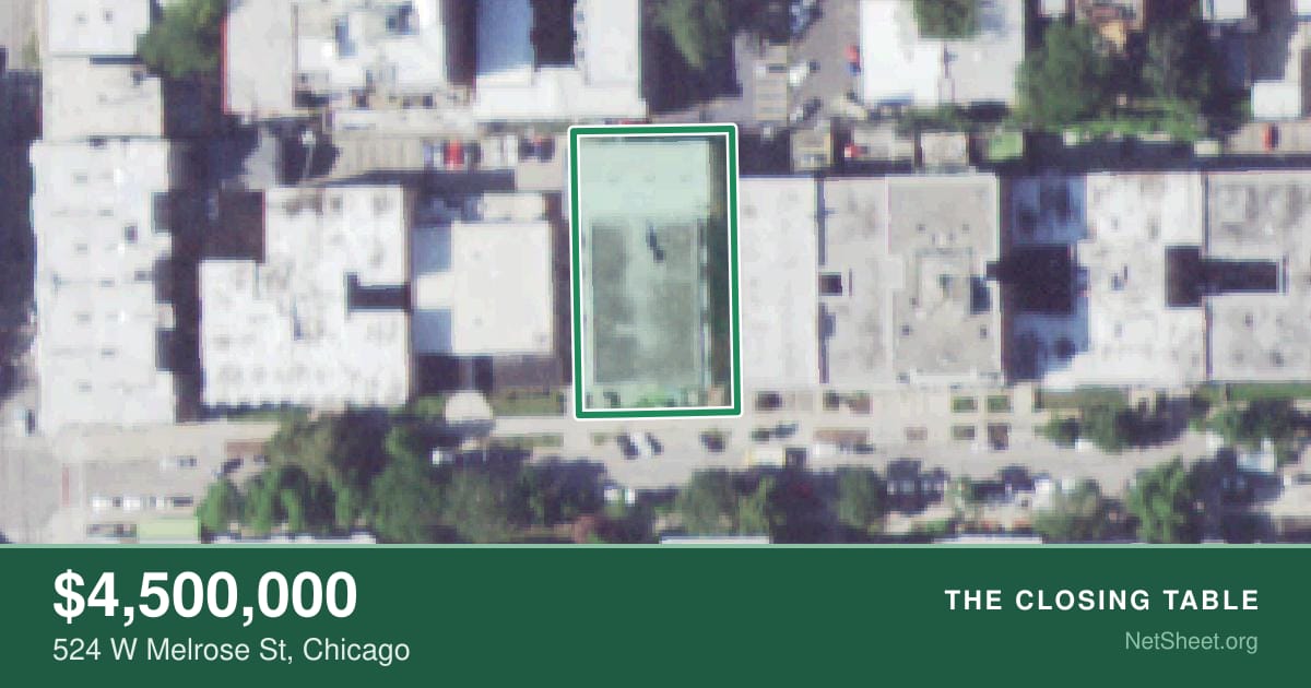 Aerial view of 524 W Melrose St, Chicago