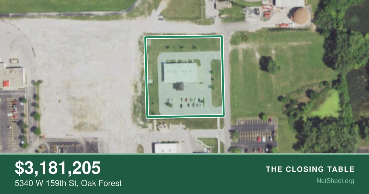 Aerial view of 5340 W 159th St, Oak Forest