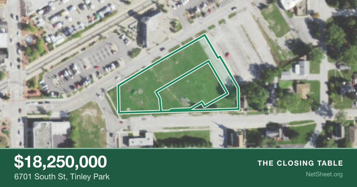 Aerial view of 6701 South St, Tinley Park
