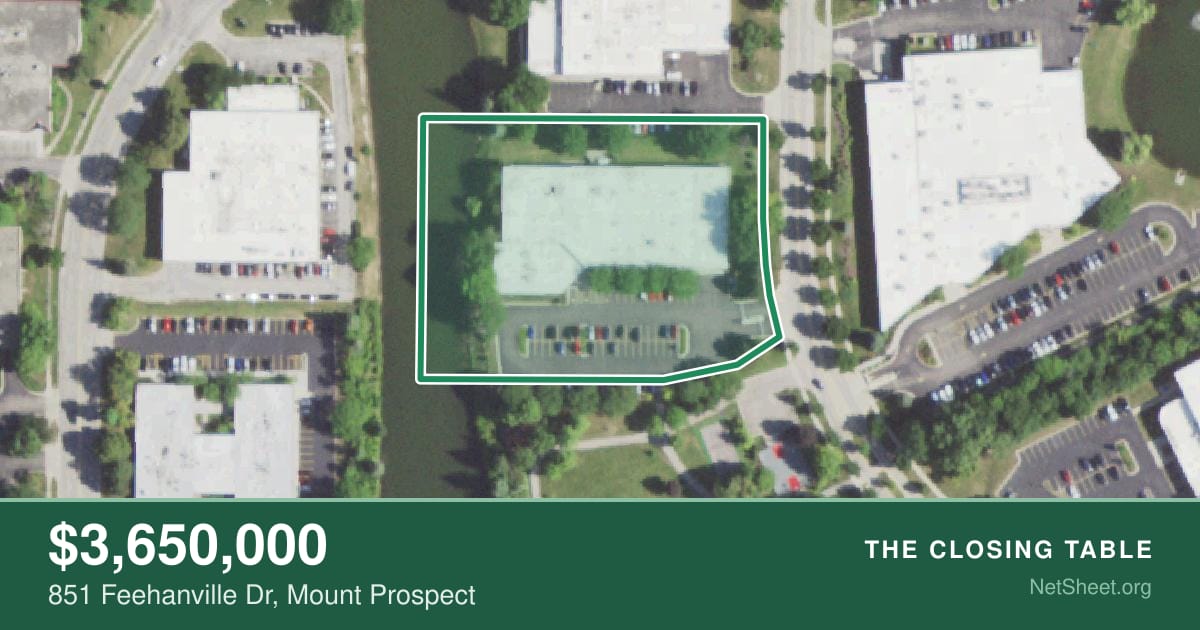 Aerial view of 851 Feehanville Dr, Mount Prospect