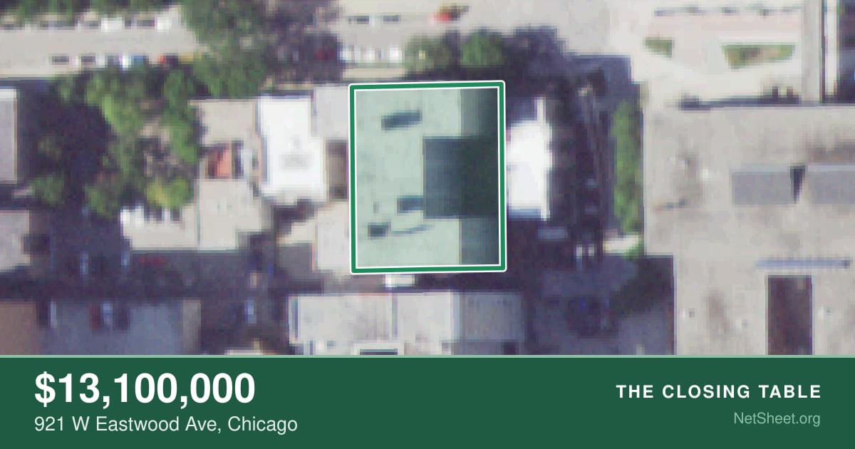 Aerial view of 921 W Eastwood Ave, Chicago