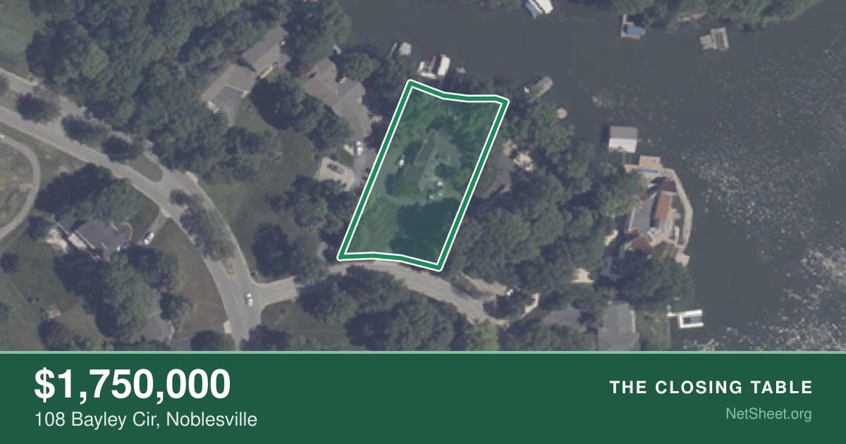 Aerial view of 108 Bayley Cir, Noblesville