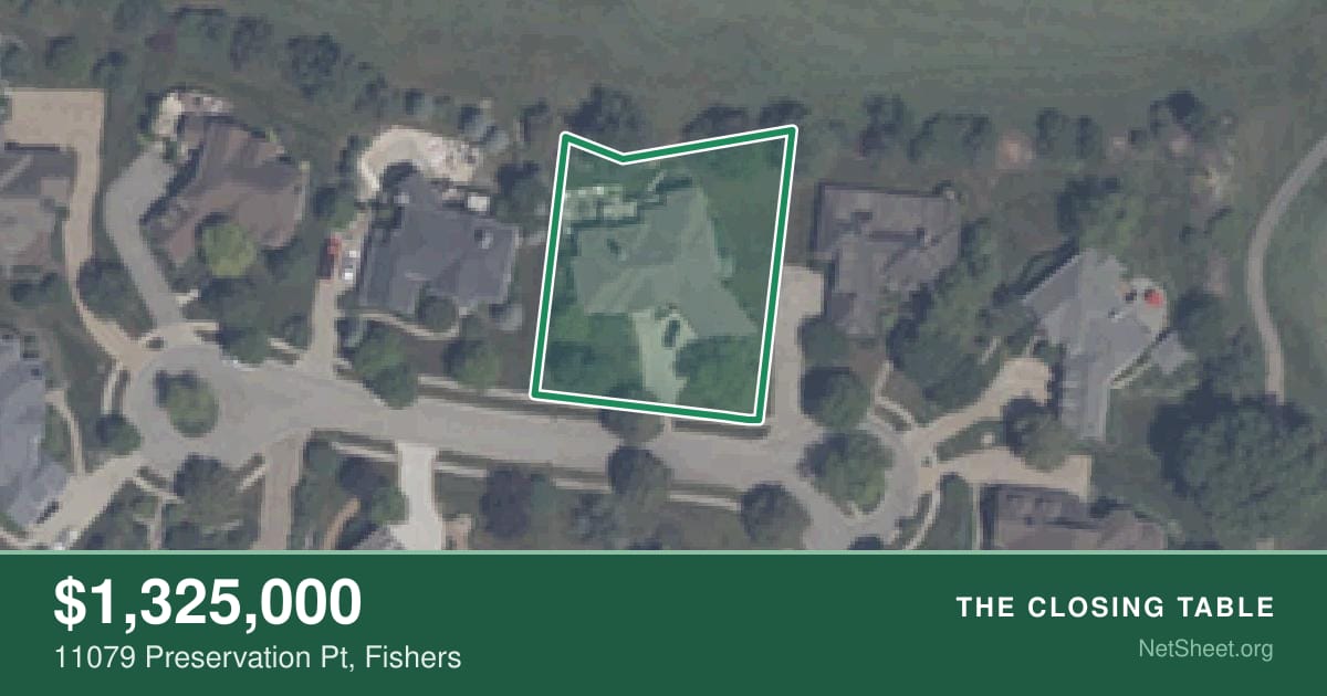 Aerial view of 11079 Preservation Pt, Fishers