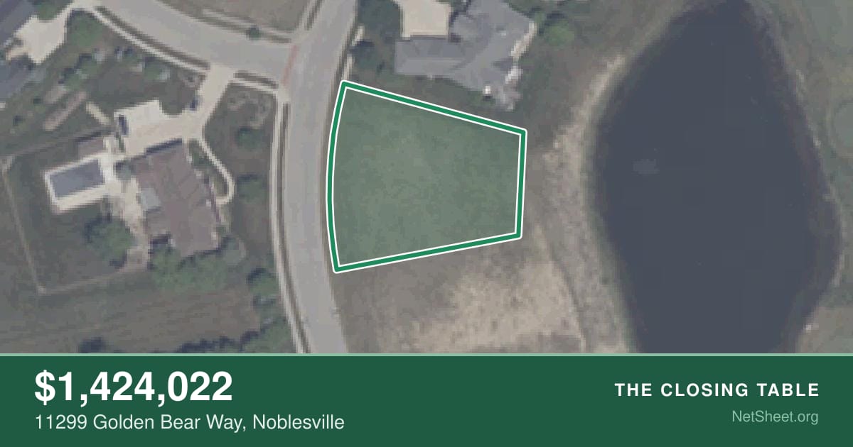 Aerial view of 11299 Golden Bear Way, Noblesville