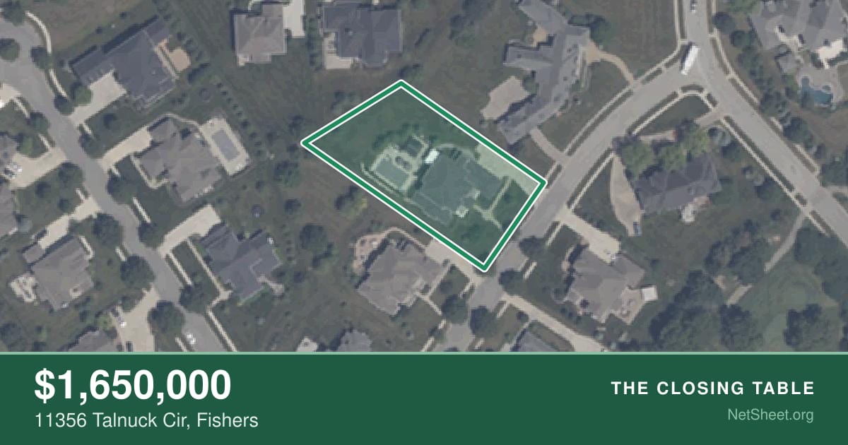 Aerial view of 11356 Talnuck Cir, Fishers