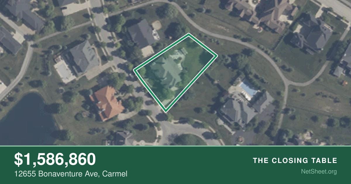 Aerial view of 12655 Bonaventure Ave, Carmel
