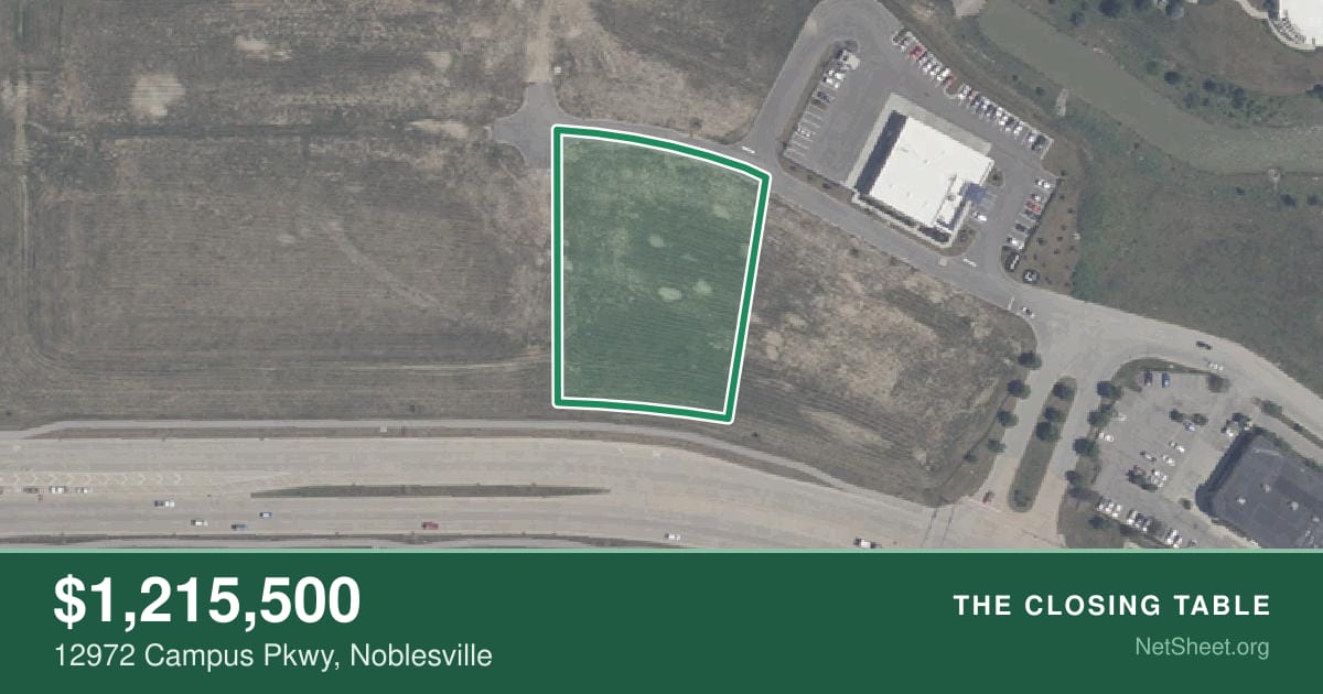 Aerial view of 12972 Campus Pkwy, Noblesville
