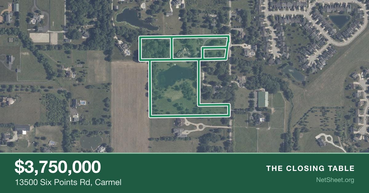 Aerial view of 13500 Six Points Rd, Carmel