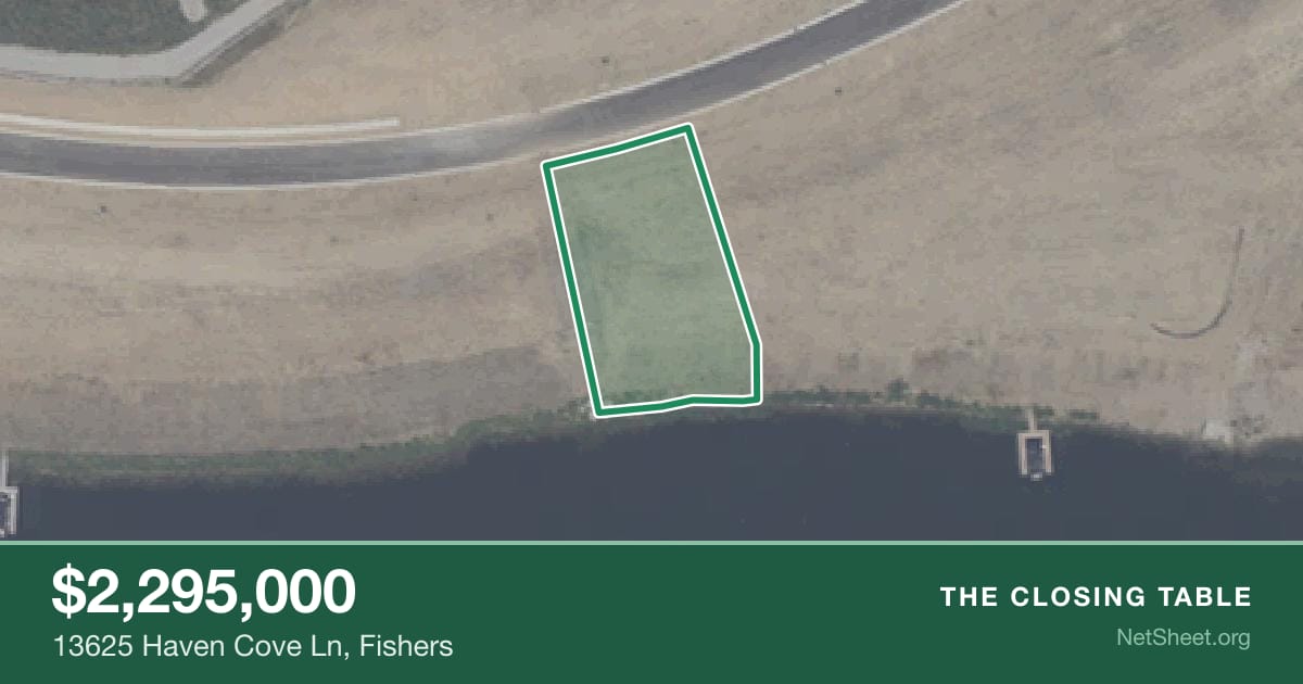 Aerial view of 13625 Haven Cove Ln, Fishers
