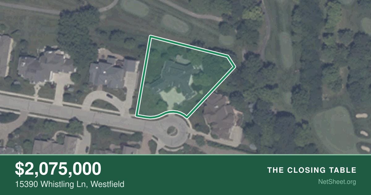 Aerial view of 15390 Whistling Ln, Westfield