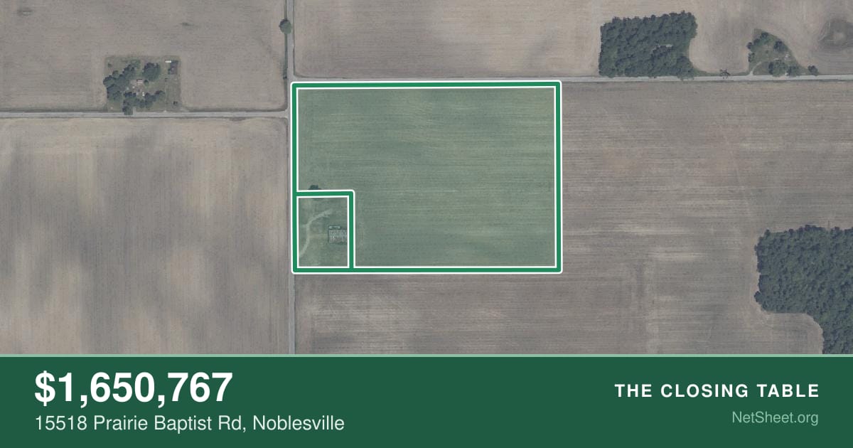 Aerial view of 15518 Prairie Baptist Rd, Noblesville