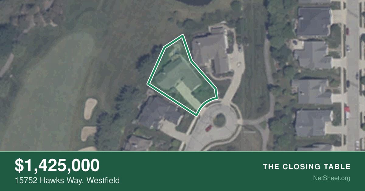 Aerial view of 15752 Hawks Way, Westfield
