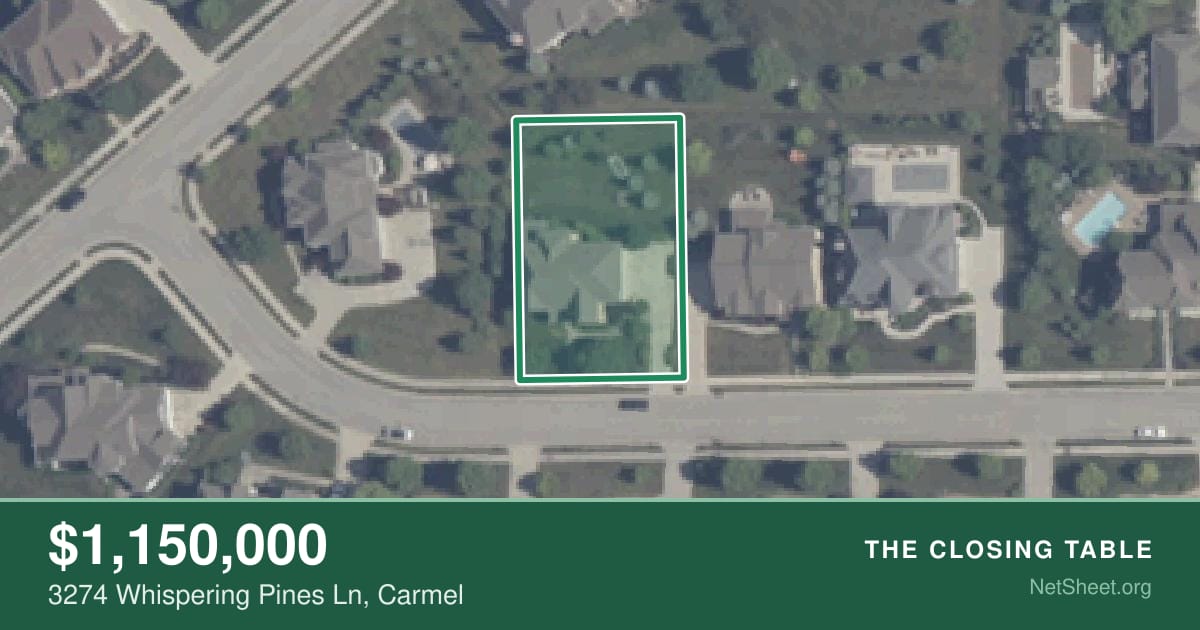 Aerial view of 3274 Whispering Pines Ln, Carmel