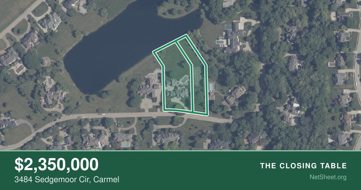 Aerial view of 3484 Sedgemoor Cir, Carmel