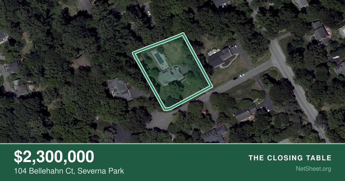 Aerial view of 104 Bellehahn Ct, Severna Park