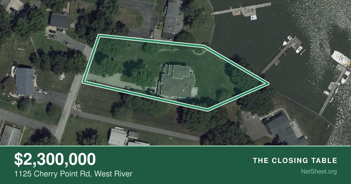 Aerial view of 1125 Cherry Point Rd, West River