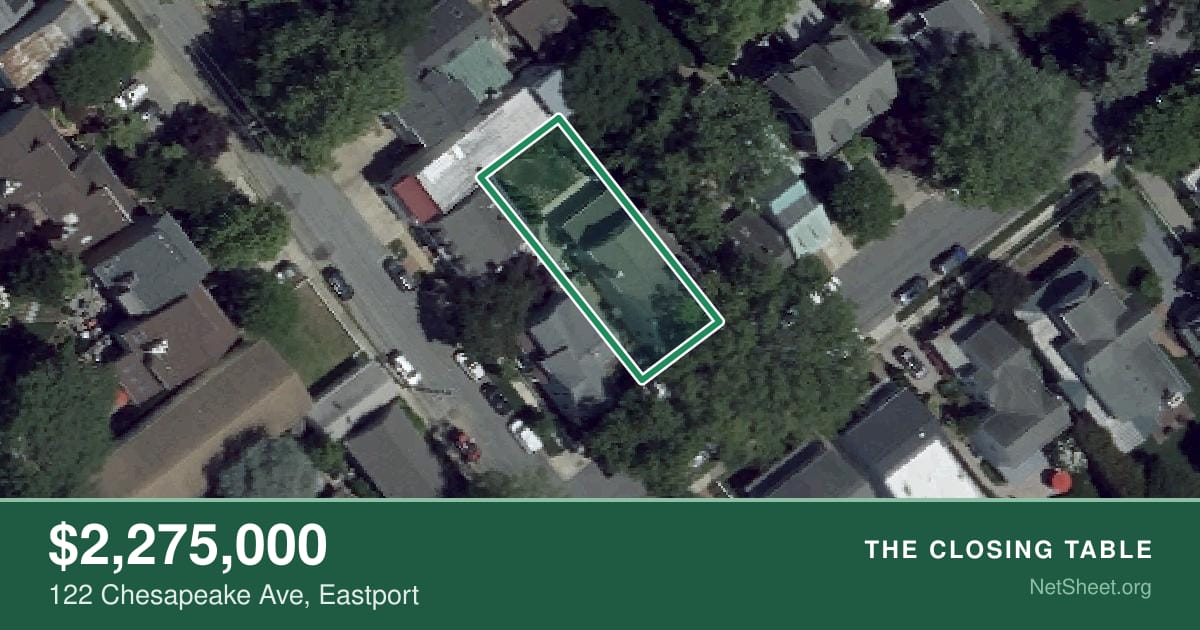 Aerial view of 122 Chesapeake Ave, Eastport