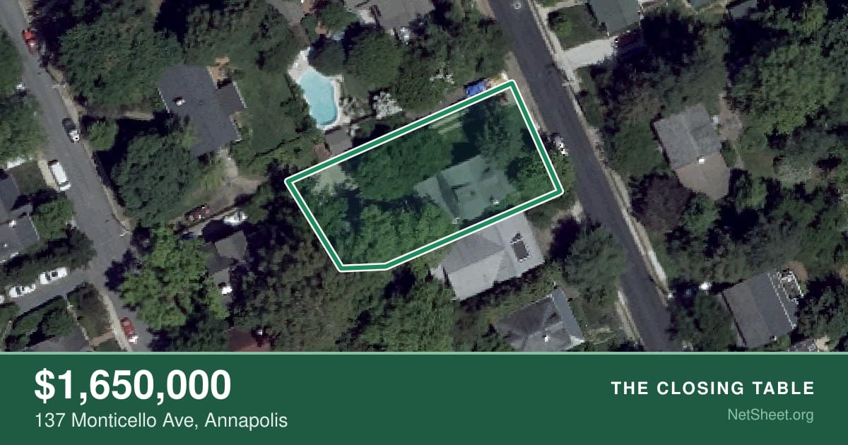 Aerial view of 137 Monticello Ave, Annapolis