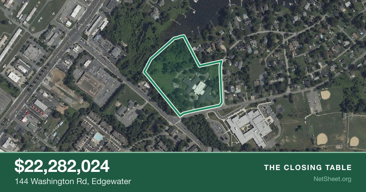 Aerial view of 144 Washington Rd, Edgewater