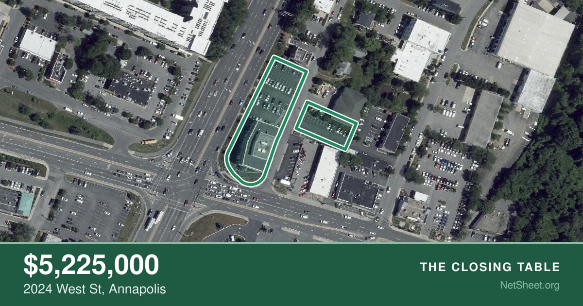 Aerial view of 2024 West St, Annapolis
