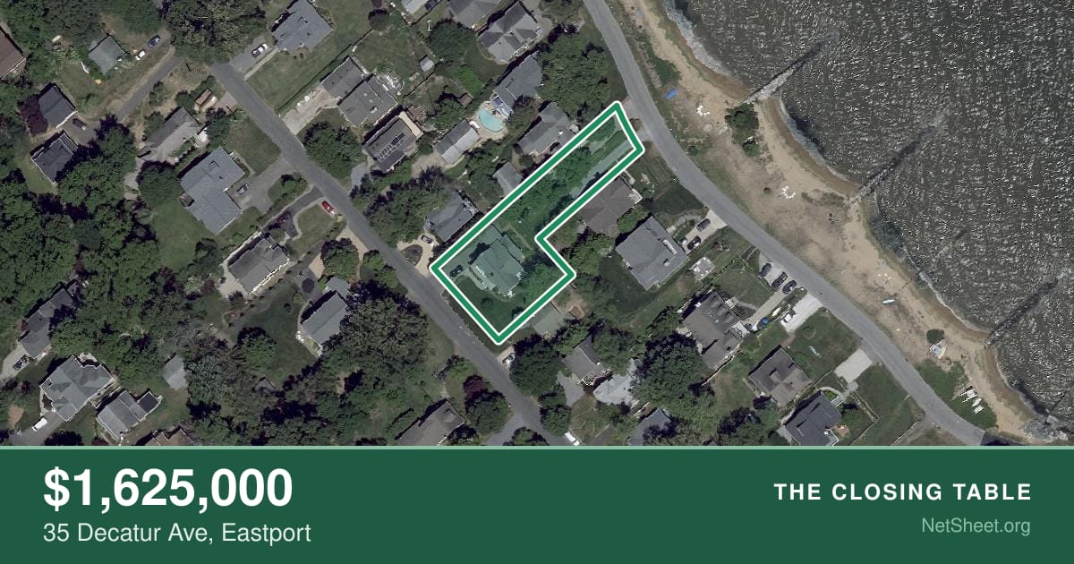Aerial view of 35 Decatur Ave, Eastport