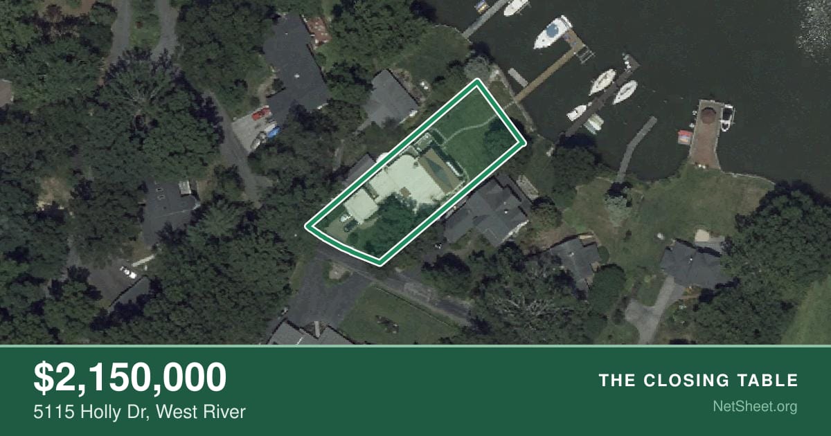 Aerial view of 5115 Holly Dr, West River