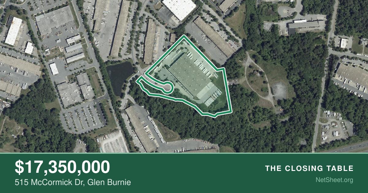 Aerial view of 515 McCormick Dr, Glen Burnie