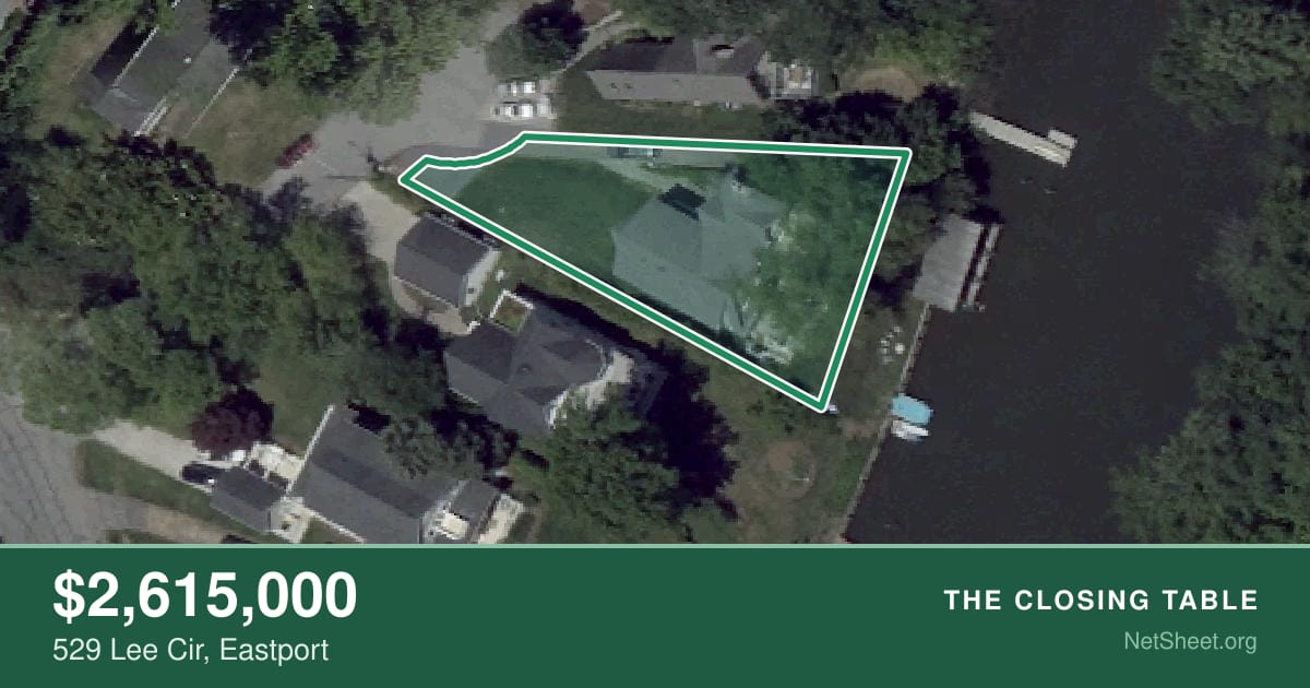 Aerial view of 529 Lee Cir, Eastport