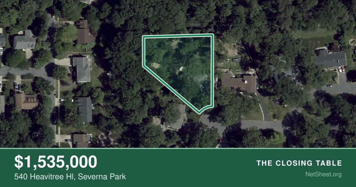 Aerial view of 540 Heavitree Hl, Severna Park