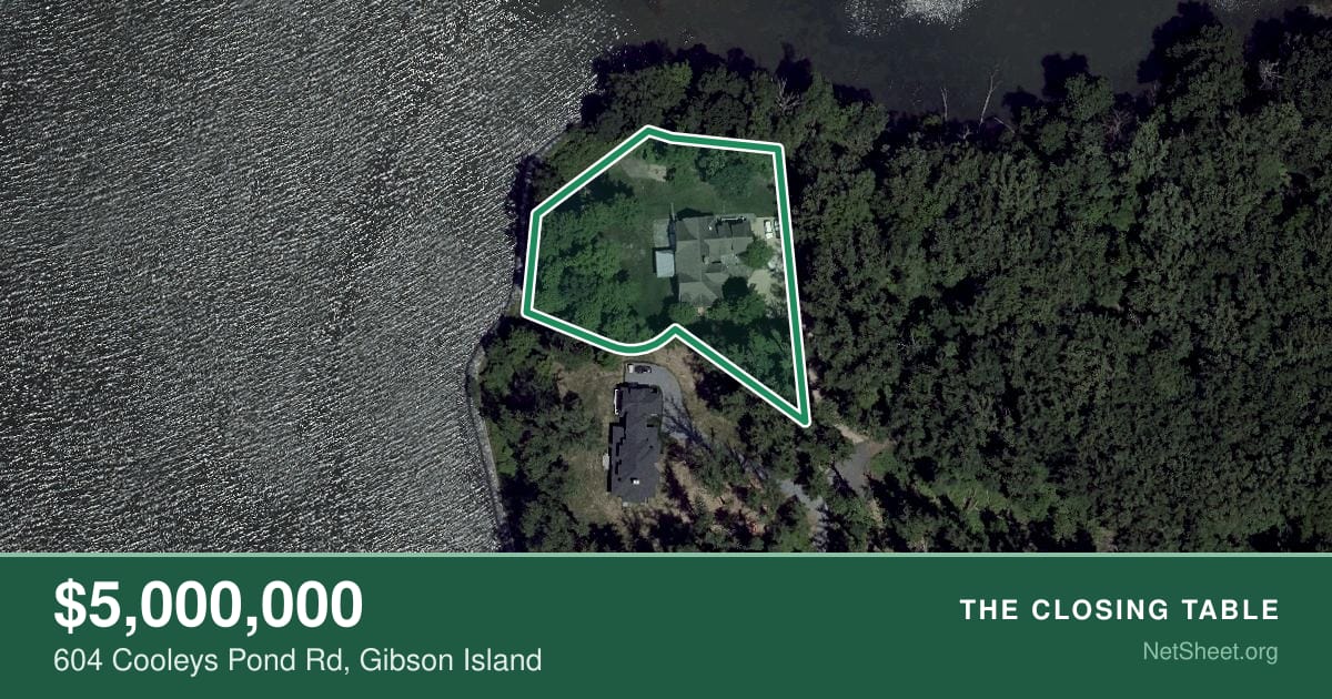 Aerial view of 604 Cooleys Pond Rd, Gibson Island