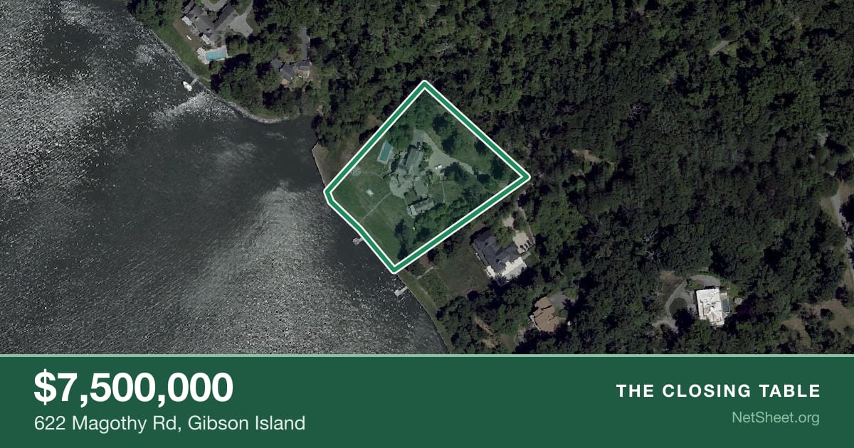 Aerial view of 622 Magothy Rd, Gibson Island