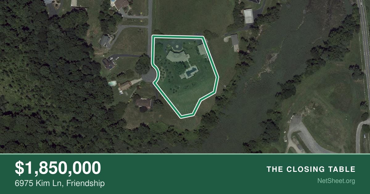 Aerial view of 6975 Kim Ln, Friendship
