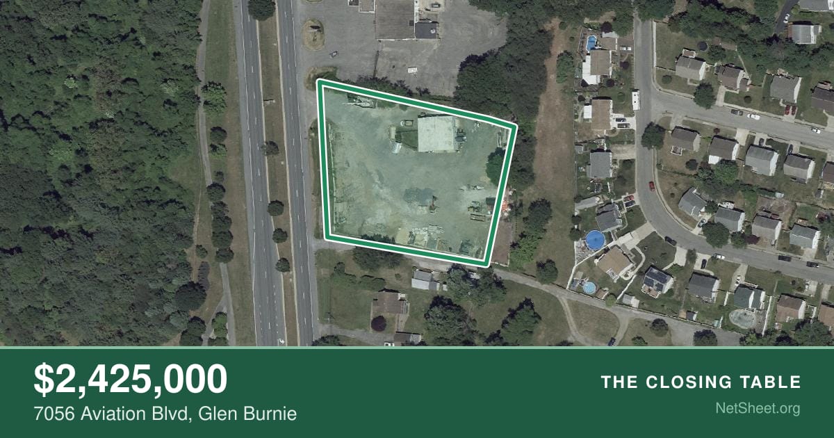 Aerial view of 7056 Aviation Blvd, Glen Burnie