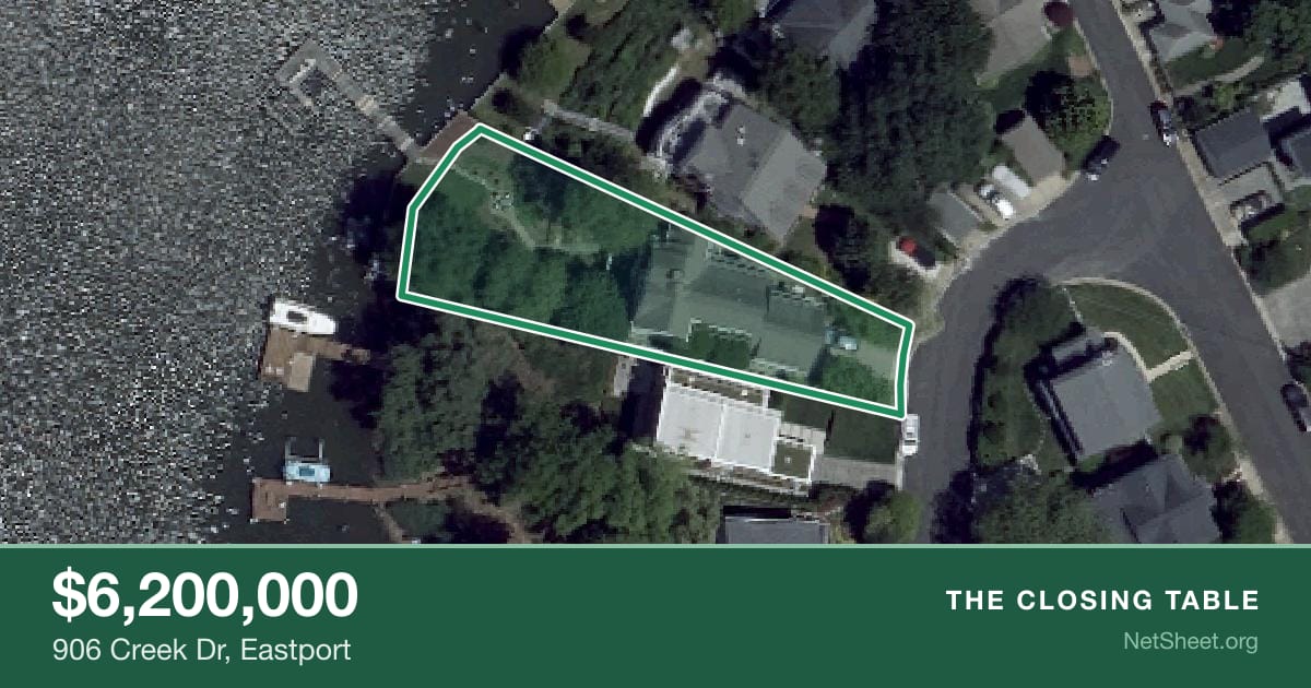 Aerial view of 906 Creek Dr, Eastport