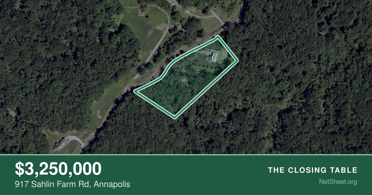 Aerial view of 917 Sahlin Farm Rd, Annapolis
